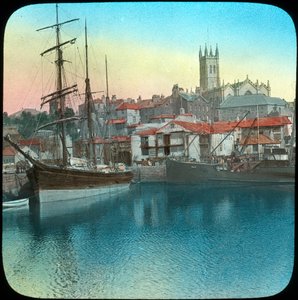Přístav, Penzance, Cornwall, konec 19. nebo začátek 20. století