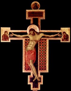 Krucifix Detrempe na dřevě Cimabue (Cenni di Pepo) (1272-1302) 1268-1271 Rozměr 336x267 cm Arezzo, Kostel San Domenico