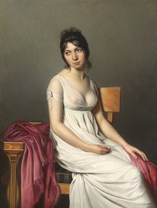Portrét mladé ženy od Circle of Jacques Louis David