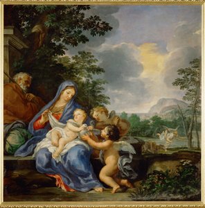 Odpočinek během letu do Egypta (malba na plátně)