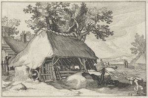 Farma Krajiny s farmami (název série) od Claes Jansz. Visscher (II)