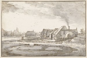 Spaarndammerdijk poblíž Braakjes od Claes Jansz. Visscher (II)