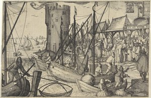 Rybí trh od Claes Jansz. Visscher (II)