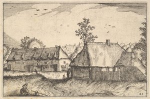 Velké kůlny, deska 21 z provincie Brabant, ca. 1610 od Claes Jansz Visscher