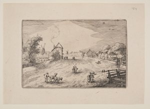 Cesta k Leidenu z pohledů na okolí Haarlemu (Plaisante Plaetsen) od Claes Jansz. Visscher