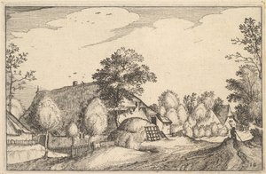 Village Road, deska 12 od 1610 od Claes Jansz Visscher