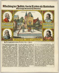 Poprava arminiánů v Leidenu od Claes Jansz. Visscher II