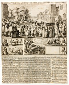 Poprava arminiánů v Haagu od Claes Jansz. Visscher II