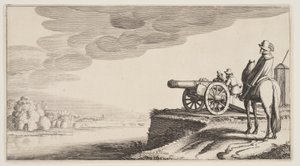 Strážní věž na řece, z knihy Krajiny (Playsante Lantschappen) od Claes Jansz. Visscher II
