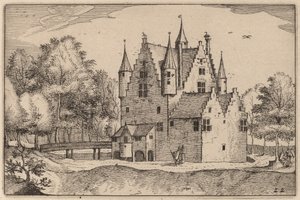 Hrad od Claes Jansz Visscher after Johannes van Doetechum, the Elder after Lucas