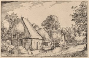 Hospodářský dvůr od Claes Jansz Visscher after Johannes van Doetechum, the Elder after Lucas
