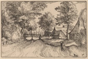 Village Road od Claes Jansz Visscher after Johannes van Doetechum, the Elder after Lucas