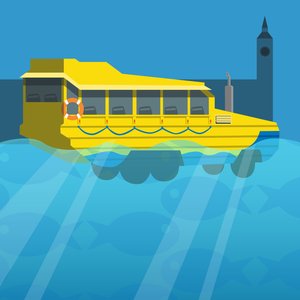 Obojživelný London Duck Tour Bus