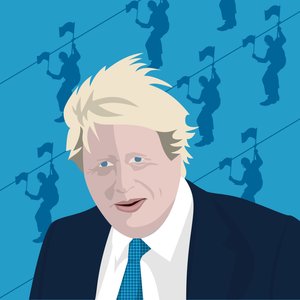 Boris Johnson a lanové centrum