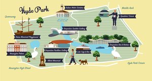 Mapa Hyde Parku od Claire Huntley