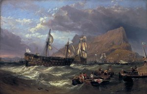 „Vítězství“ odtaženo do Gibraltaru, 1854