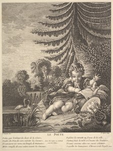 Básník, ca. 1753. od Claude Augustin Duflos
