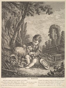 The Shepherd, asi 1753. od Claude Augustin Duflos