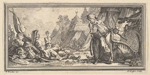 Turečtí vojáci na odpočinku, 1746-47. od Claude Augustin Duflos