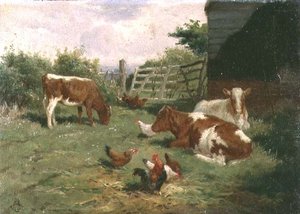 Zbytek (olej na plátně položeném na panelu) (pár viz 70859) od Claude Cardon