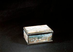 Ludvík XVI. a jeho rodina přijíždějící do Paříže 6. října 1789 (olej a lak s rumělkovou barvou) od Claude Edme Charles de Lioux de Savignac