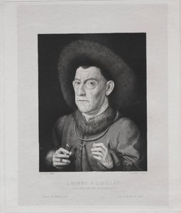 Muž s růžovou od Claude Ferdinand Gaillard