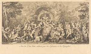 Feste du Dieu Pan, celebree par des Sylvains et des Nymphes (Svátek boha Pana, který slaví Sylvany a nymfy)