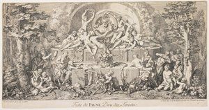 Festival kolouchů, boha lesů, c. 1740 od Claude Gillot