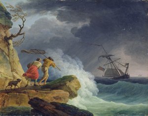 Pobřežní scéna v bouři, 1782