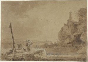 Malý přístav pod útesy od Claude Joseph Vernet