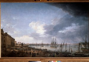 Přístav Bordeaux Obraz Josepha Verneta (1714-1789) Paříž 18. století, Musee de la Marine od Claude Joseph Vernet