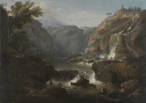 Vodopády v Tivoli, 1737 od Claude Joseph Vernet
