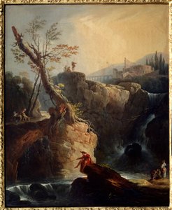 Vodopád Malba Josepha Verneta (1714-1789) 1773 Ne. 0,75x0,6 m Rouen, Musee des Beaux Arts. od Claude Joseph Vernet
