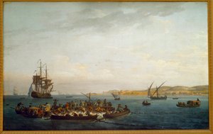 Lov tuňáků. Obraz Josepha Verneta (1714-1789) Paříž 18. století, Musee de la Marine od Claude Joseph Vernet