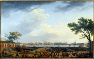 Pohled na přístav Toulon a obraz Arsenal od Josepha Verneta (1714-1789) 18. století. Paříž, Námořní muzeum od Claude Joseph Vernet