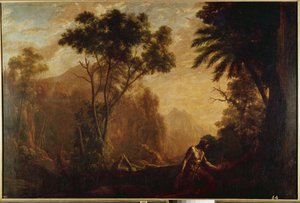 Krajina se svatým Onupriem (olej na plátně, kolem roku 1638) od Claude Lorrain