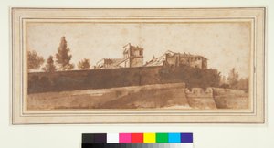 Pohled na Belvedere a opevnění Vatikánu od Claude Lorrain