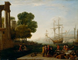 Přístav při západu slunce od Claude Lorrain