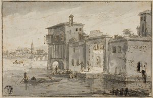 Budovy Vedle Laguny od Claude Lorrain