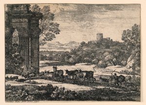 Dobytek hnaný domů přes bouři od Claude Lorrain