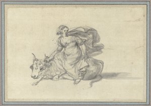 Evropa na býka Studie zvířat z Animal Album (název série) od Claude Lorrain