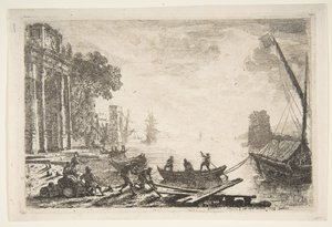 Přístavní scéna s vycházejícím sluncem, 1634. od Claude Lorrain