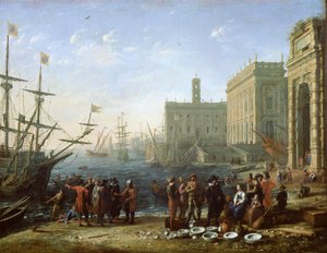 Přístavní scéna od Claude Lorrain