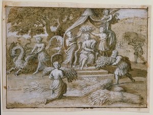 Pocta Ceres (inkoust na papíře) od Claude Lorrain