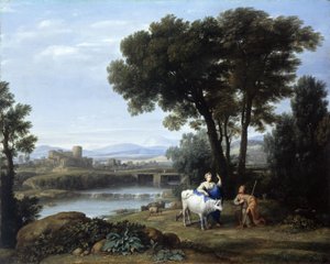 Juno svěřuje Io do péče Arga od Claude Lorrain