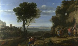 Krajina s Davidem v jeskyni Adullam, 1658 od Claude Lorrain