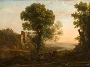 Krajina s rolníky vracejícími se se svými stády, c.1637