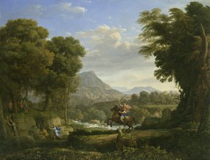 Krajina se svatým Jiřím a drakem od Claude Lorrain
