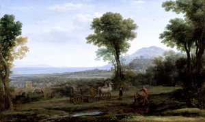 „Krajina se svatým Filipem křtícím eunucha“, 1678 od Claude Lorrain