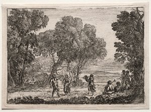 Krajina s malým talířem country tance, c. 1637. od Claude Lorrain